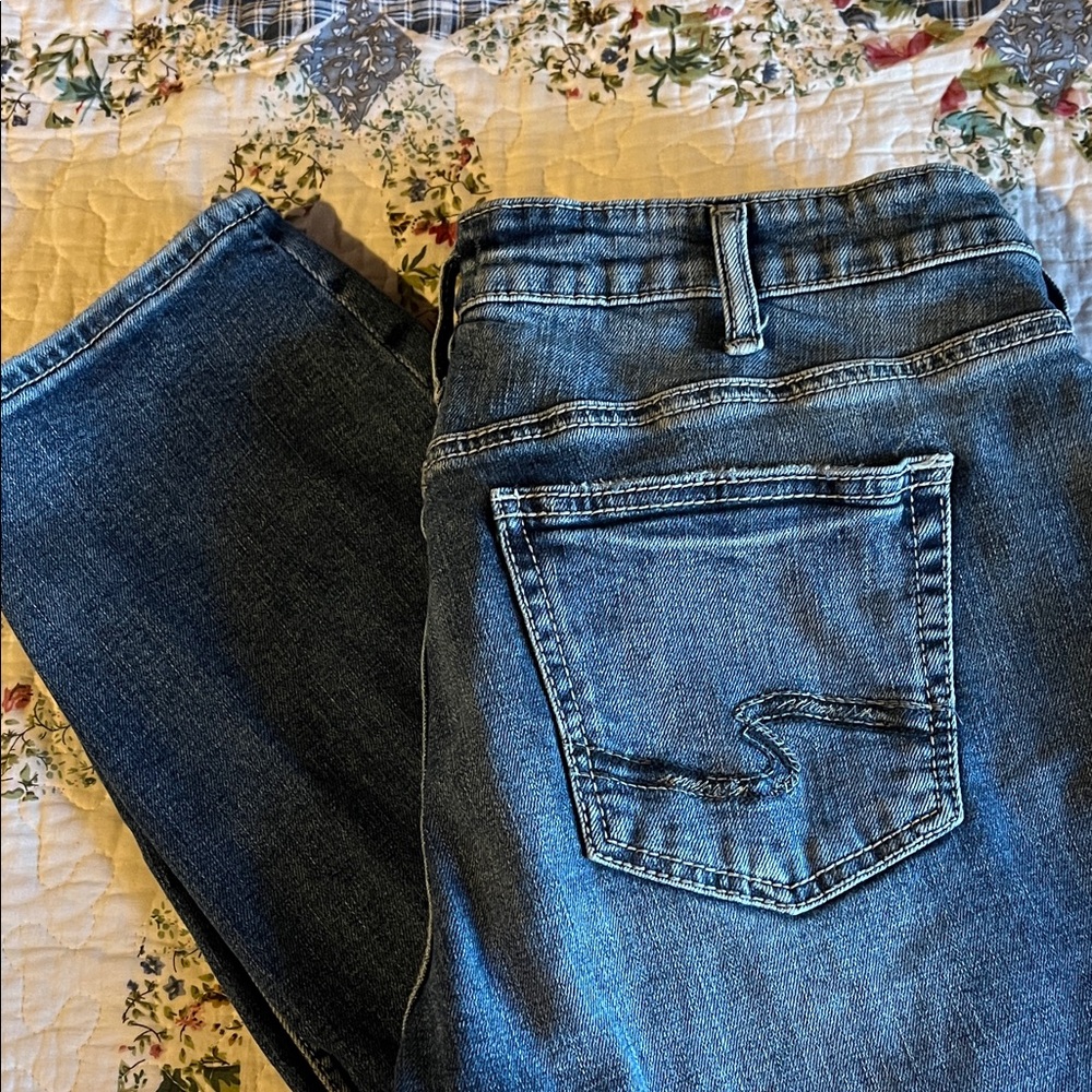 Silver Jeans Women's Straight Leg Boyfriend in Deep Blue